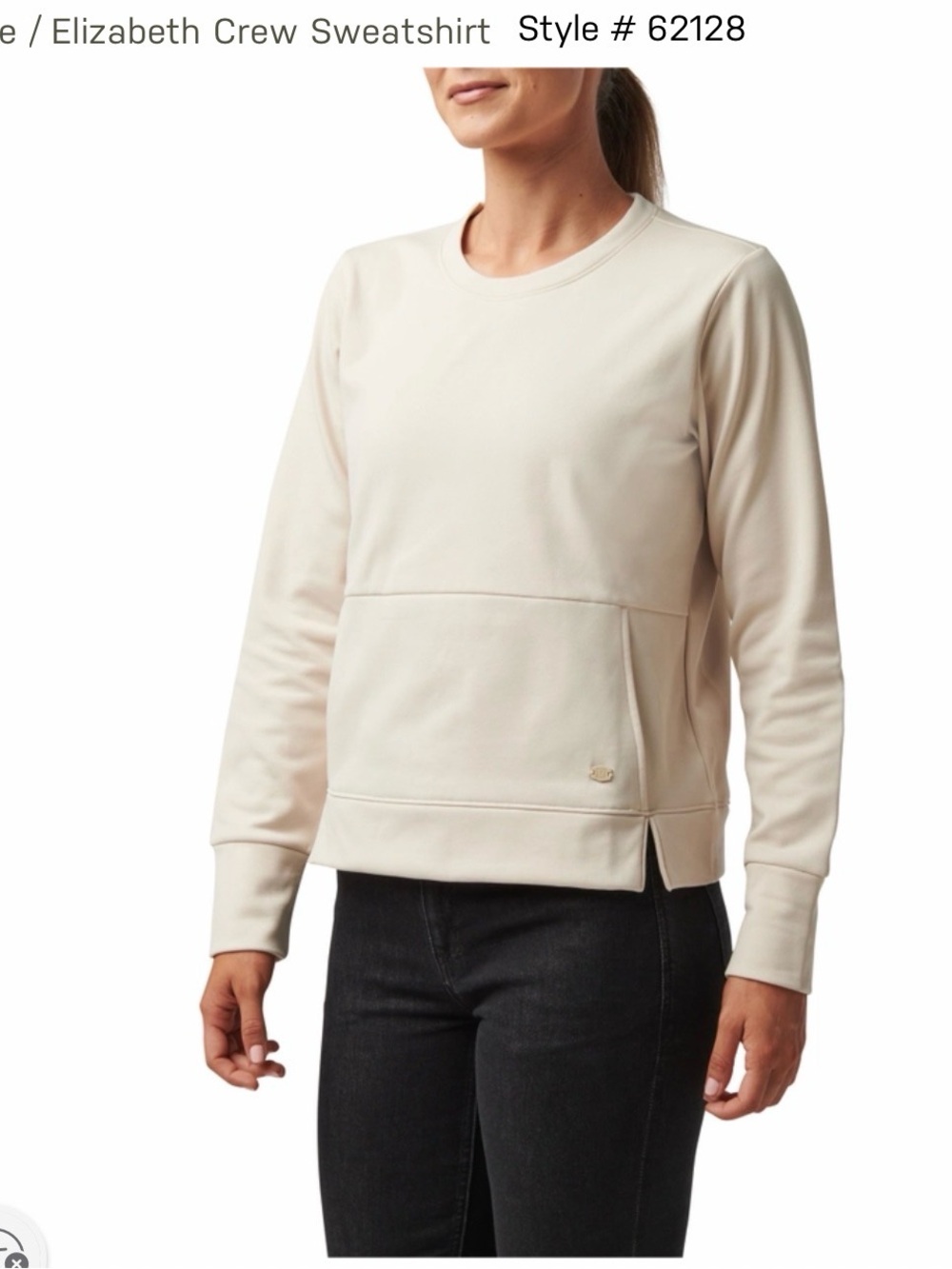 Elizabeth Crew Cream Crewneck Sweatshirt